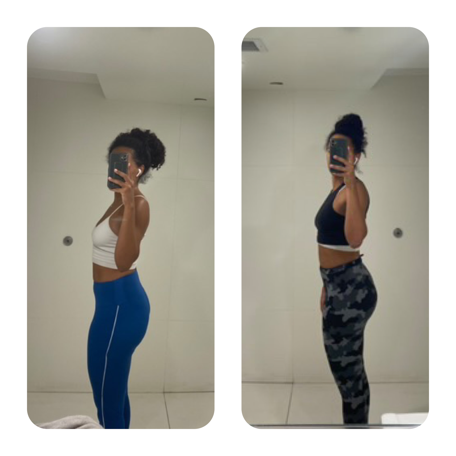 Résultat après 8 séances de sport